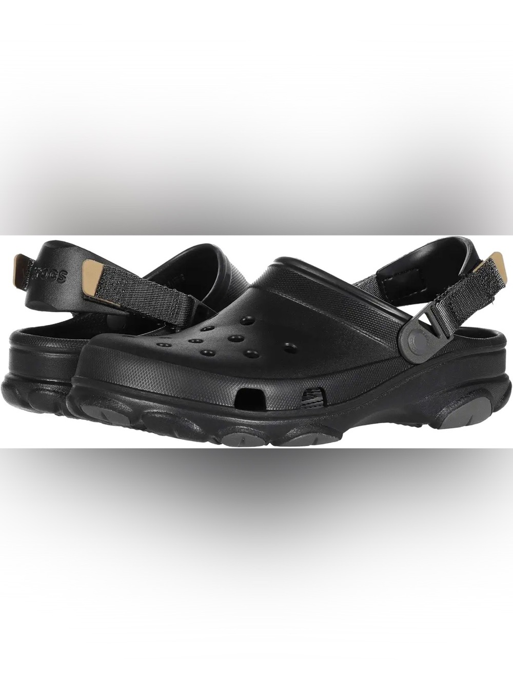 NWT Crocs Unisex  Classic All Terrain Clogs Black Size M13